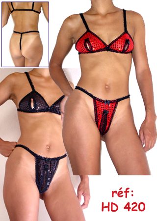 ensemble soutien-gorge et string ouverts ref: hd420